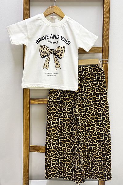 HÇM Girl's Summer Double Suit Leopard Printed B46