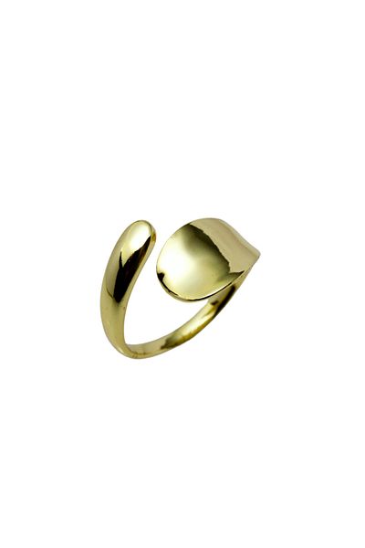 Glowy&Co. Sculpt Bold Gold Color Tarnish Steel Ring