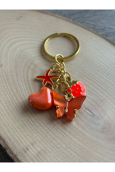 Bestofcase Butterfly and Heart Figured Keychain