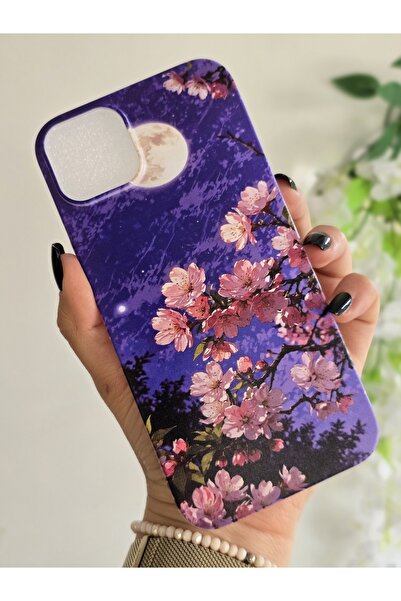 Magic Ring Iphone 14 PLUS / 15 PLUS Uyumlu Sanatsal Manzaralı Pembe Çiçekler ...