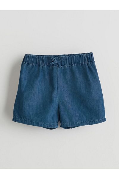LC Waikiki Girl's Jeans Shorts with Elastic Waist