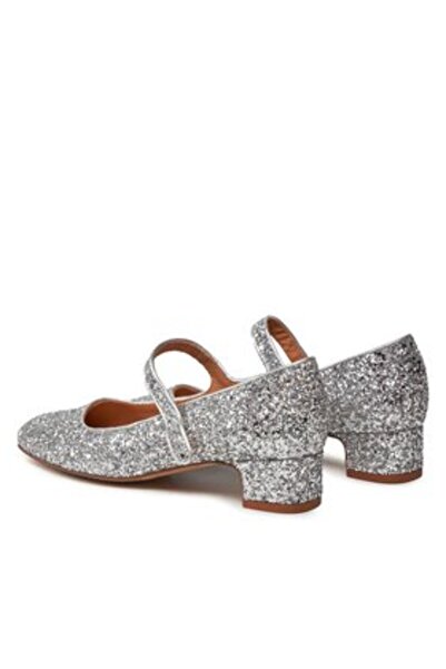 Balagan women's pumps DORA CZÓŁENKA NA NISKIM OBCASIE silver