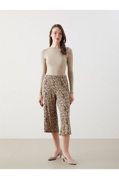 LC Waikiki Floral Women's Capri with Elastic Waist
