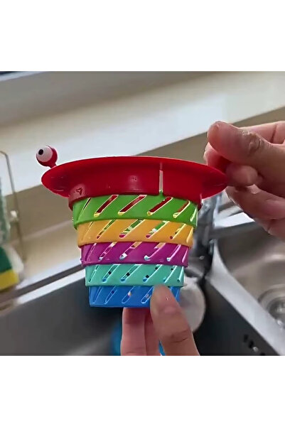 Mahi Max Gökkuşağı Katlanır 6 Kademeli Lavabo Süzgeci