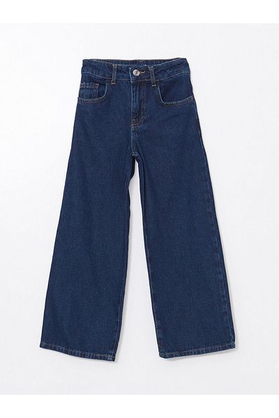 LC Waikiki Girl's Jeans Pants with Adjustable Elastic Waist