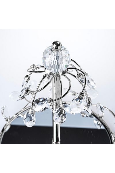 Hinora Single Layer Mirrored Stylish Presentation Stand with Drop Stones