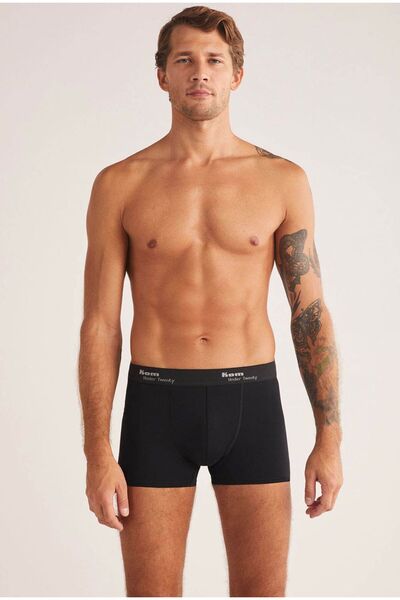 Kom Тісні бавовняно-модальні чоловічі боксери, чорні, 2 шт.
