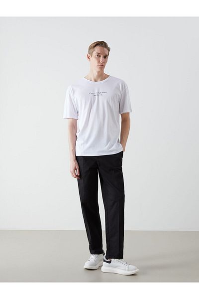 LC Waikiki Crew Neck Short Sleeve Printed Combed Cotton Men's T-Shirt