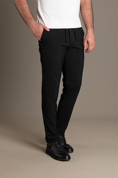 JR9 Men's Black String Jogger Pants
