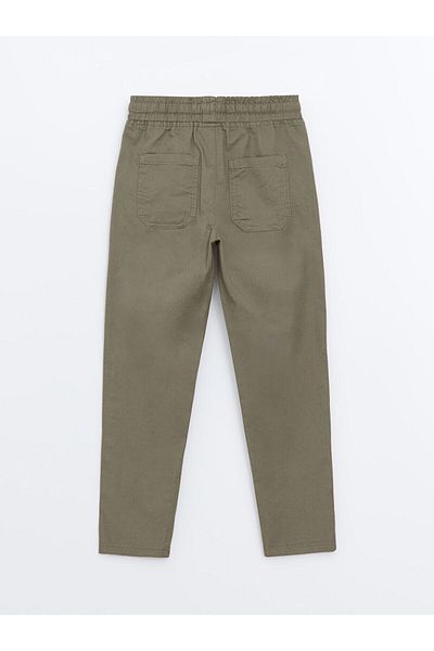 LC Waikiki Linen Blended Boy's Trousers with Elastic Waist