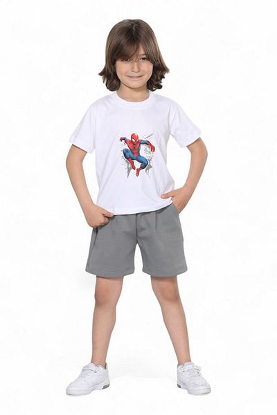 pour la riviere Boy's Summer Shorts Printed Tshirt Bottom Top Cotton Combed Cotton Set of 2