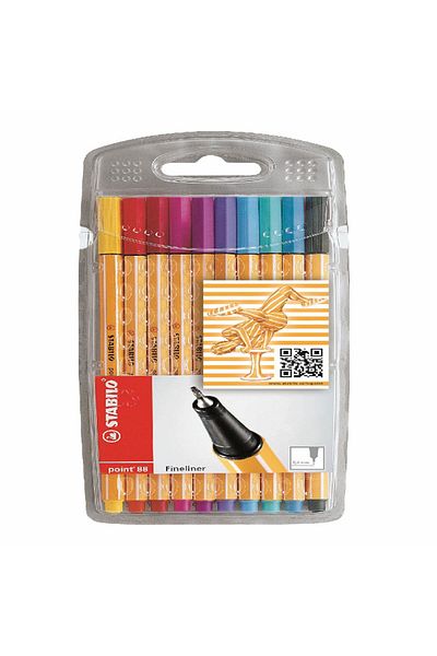 Stabilo Fineliner 8810 10 Color Package Set