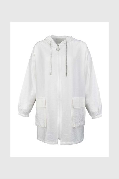 Biriz Moda Summer Hooded Cap -White