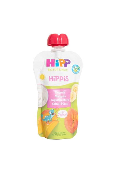 Skygo Hipp Organic Mango Yogurt Banana Peach Puree 100 Gr