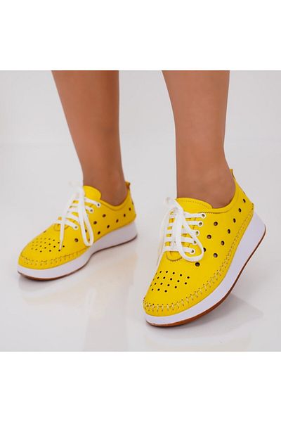 RealBella Genuine Leather Shoes, with Laces