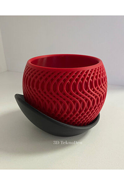 TEKNO ALTLIKLI SAKSI - ÇİÇEK SAKSISI - BİTKİ SAKSISI - KAKTÜS SUKULENT SAKSISI