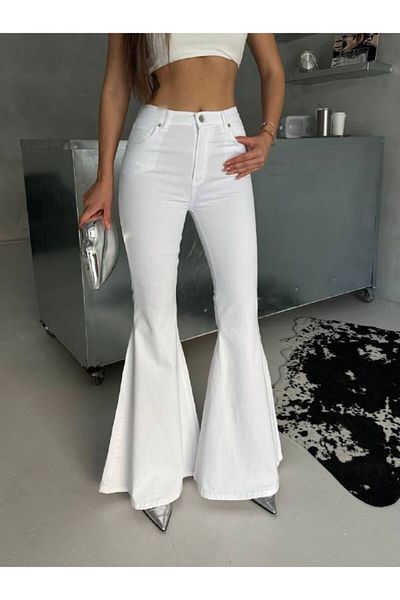 DENİKK Trend Special Design Super Spanish Leg Lycra Flexible Fabric Denim Jean Trousers