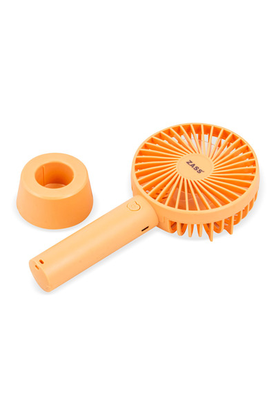 Zass Mini ventilator portabil ZPF 02, putere 5W, 3 viteze, baterie 1200mAh, încărcare USB, autonomie 2-6h, portocaliu