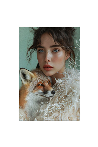 StoryGift Romania Tablou Canvas Chip Blajin cu Ochii Albastri si Par Saten in...