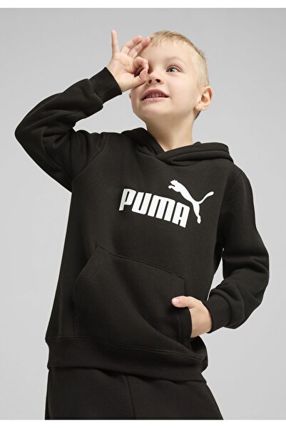 Puma Dětská fleecová mikina s kapucí s logem ESS č. 1