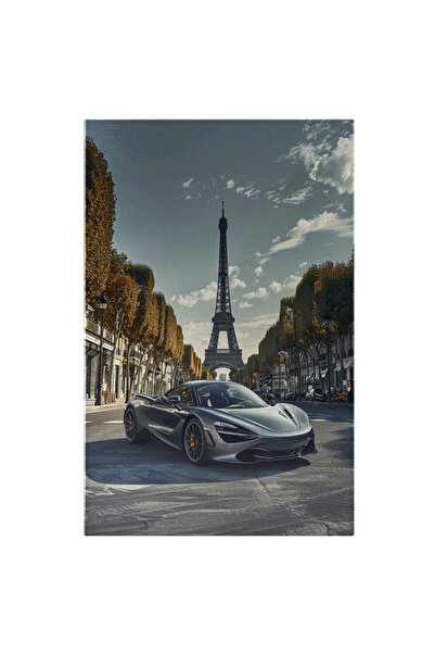 StoryGift Romania Tablou Canvas Masina McLaren 720S de Culoare Gri Stationata...