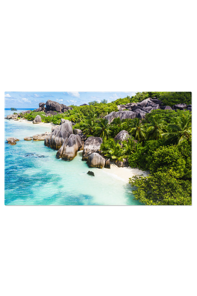 StoryGift Romania Tablou Canvas Plaja Anse Source d'Argent, La Digue, Seychel...