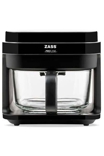 Zass Friteuză cu aer cald ZAF 09, capacitate 5,5 l, coș detașabil din sticlă securizată, control digital, negru