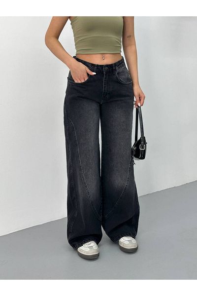 DENİKK Trend Special Design Ribbon Detail Wide Leg Comfortable Fit Palazzo Trousers