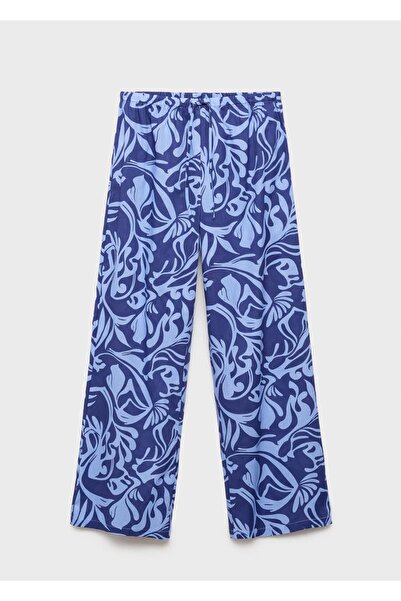 MANGO Woman İki renkli pamuklu pantolon