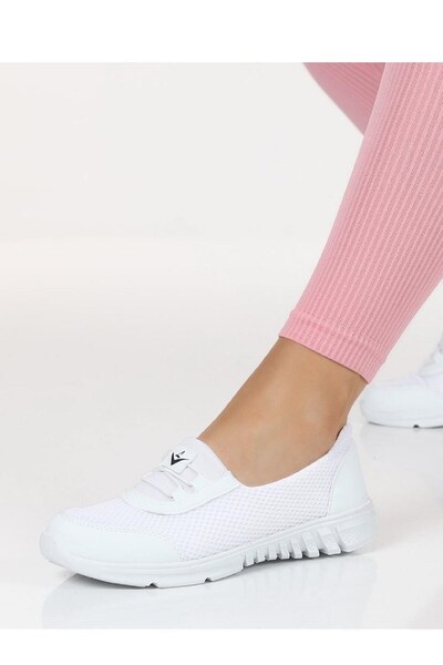 ALTUNTAŞ Mother Summer Anatomical Sole Cloth Ελαφρύ αθλητικό παπούτσι μπαλαρίνας λευκό