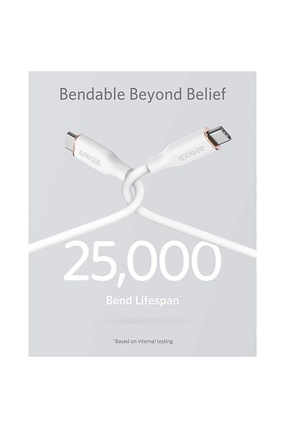 Anker Anker PowerLine III 3ft USB-C to USB-C Fast Charging Cable, White