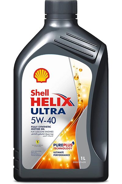 SHELL Helix Ultra - 5W-40 Fully Synthetic Motor Oil (6 x 1 Liter Pack)