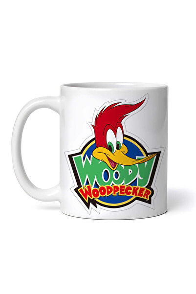 OEM Cană albă personalizată, Ciocănitoarea Woody, INOVATIX®. 330ml