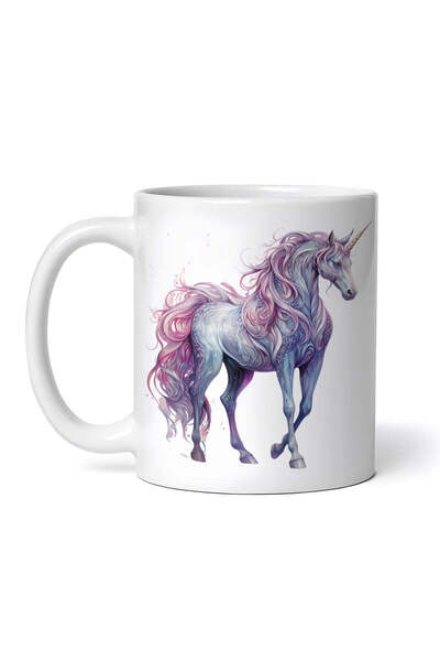 OEM Cană albă personalizată, Unicorn Mistic cu tatuaje, INOVATIX®. 330ml