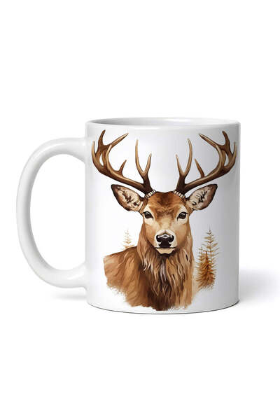 OEM Εξατομικευμένη λευκή κούπα, Fearless Deer, INOVATIX®. 330ml