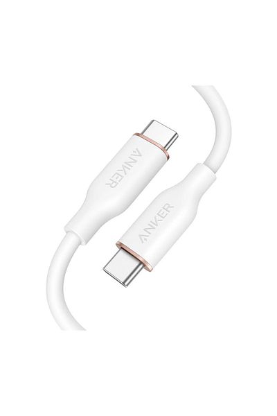 Anker Anker PowerLine III 3ft USB-C to USB-C Fast Charging Cable, White