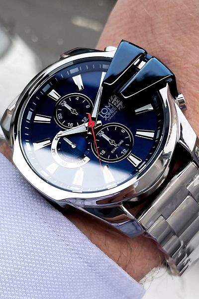 Tom Jones Men's Silver Color Steel Watchband and Bracelet Set - 3 Atm Waterproof Gtje2092C1