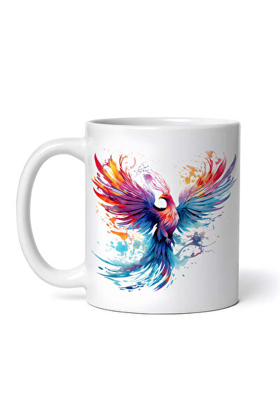 OEM Εξατομικευμένη λευκή κούπα, Pheonix Bird Ofelia, INOVATIX®. 330ml