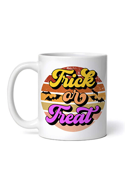OEM Cană albă personalizată, colorată cu mesajul „Trick Or Treat”, INOVATIX®....