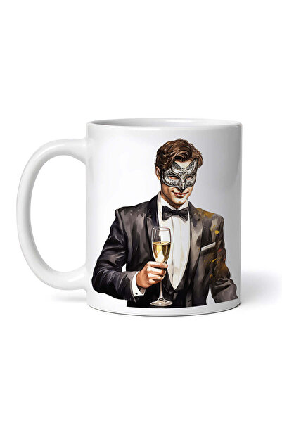 OEM Cană albă personalizată, Invitație de Revelion Aman, INOVATIX®. 330ml