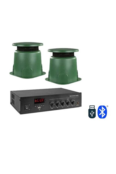 Audiosat Set 2 boxe gradina cu amplificator Bluetooth, USB, FM