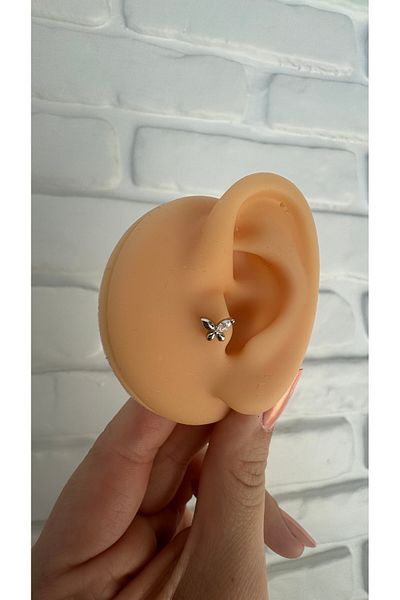 alysa jewelry Surgical Steel Butterfly Stone Shiny Piercing, Tragus, Helix, Lobe, Conch