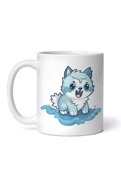 OEM Cană albă personalizată, Vulpita Fathia, INOVATIX®. 330 ml