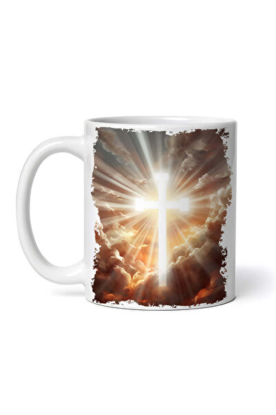 OEM Εξατομικευμένη λευκή κούπα, Heavenly Cross, INOVATIX®. 330ml