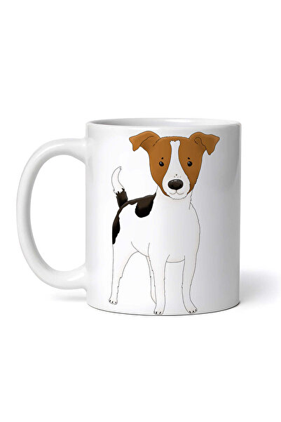 OEM Εξατομικευμένη λευκή κούπα, ράτσα σκύλου Jack Russell, INOVATIX®. 330ml