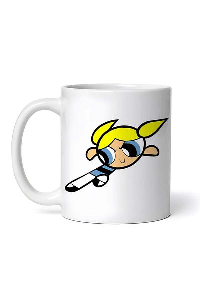 OEM Cană albă personalizată, Bubbles Fetițele Powerpuff, INOVATIX®. 330 ml