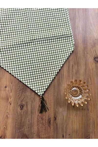 HALFART Yeşil Kazayağı Duck Keten Runner | Su Geçirmez, Leke Tutmaz | 40x140 ...