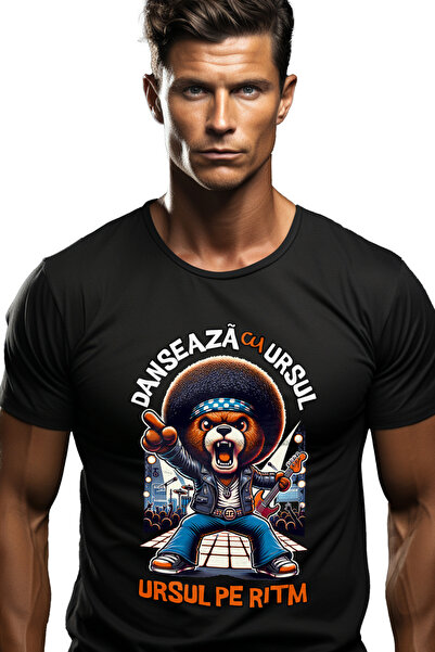 StoryGift Romania Tricou Barbati Ursul Pe Ritm. Danseaza Cu Ursul Distractie ...