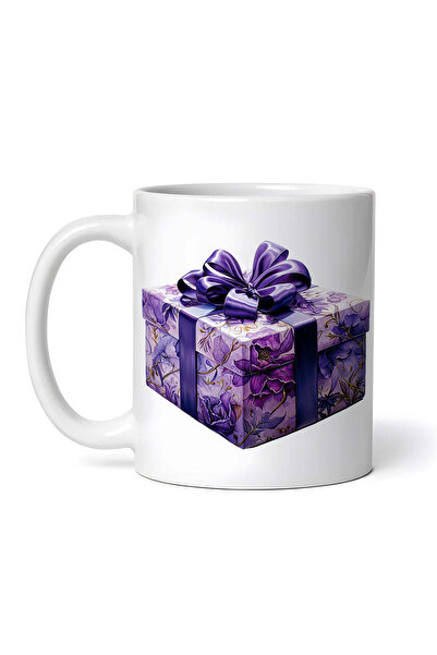 OEM Cană albă personalizată, cadou de invitație de Revelion în cutie mov, INO...