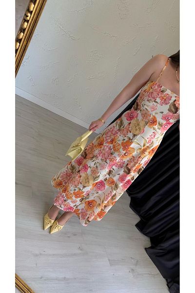 elif teke Edser Rope Hanging Dress Orange